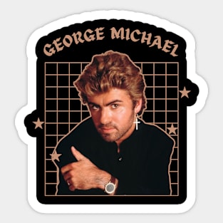 George michael --- 80s retro style Sticker